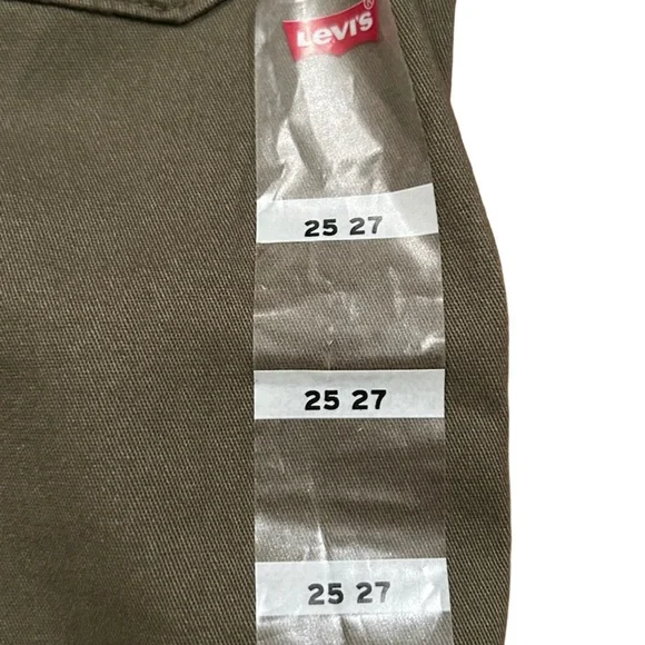 Levi’s Utility Pants Olive Green Slim Ankle Mid Rise 25x27 NWT Workwear - Picture 10 of 10